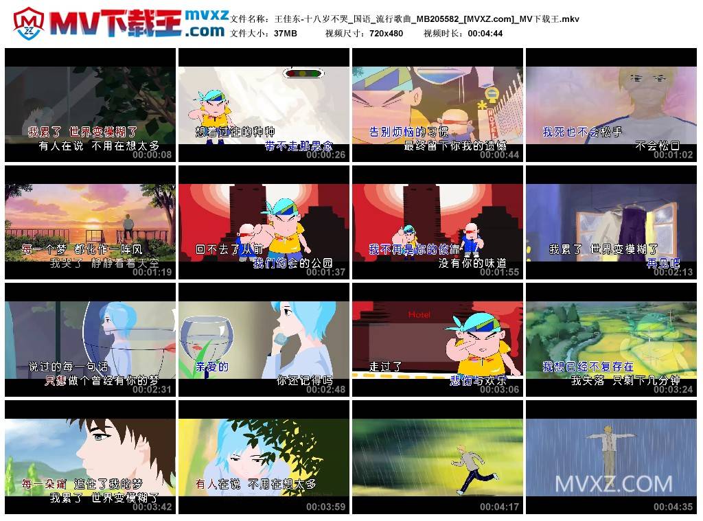 王佳东-十八岁不哭_国语_流行歌曲_MB205582